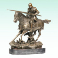 Ancient Knight Bronze Sculpture Soldier Metal Statue Tpy-455